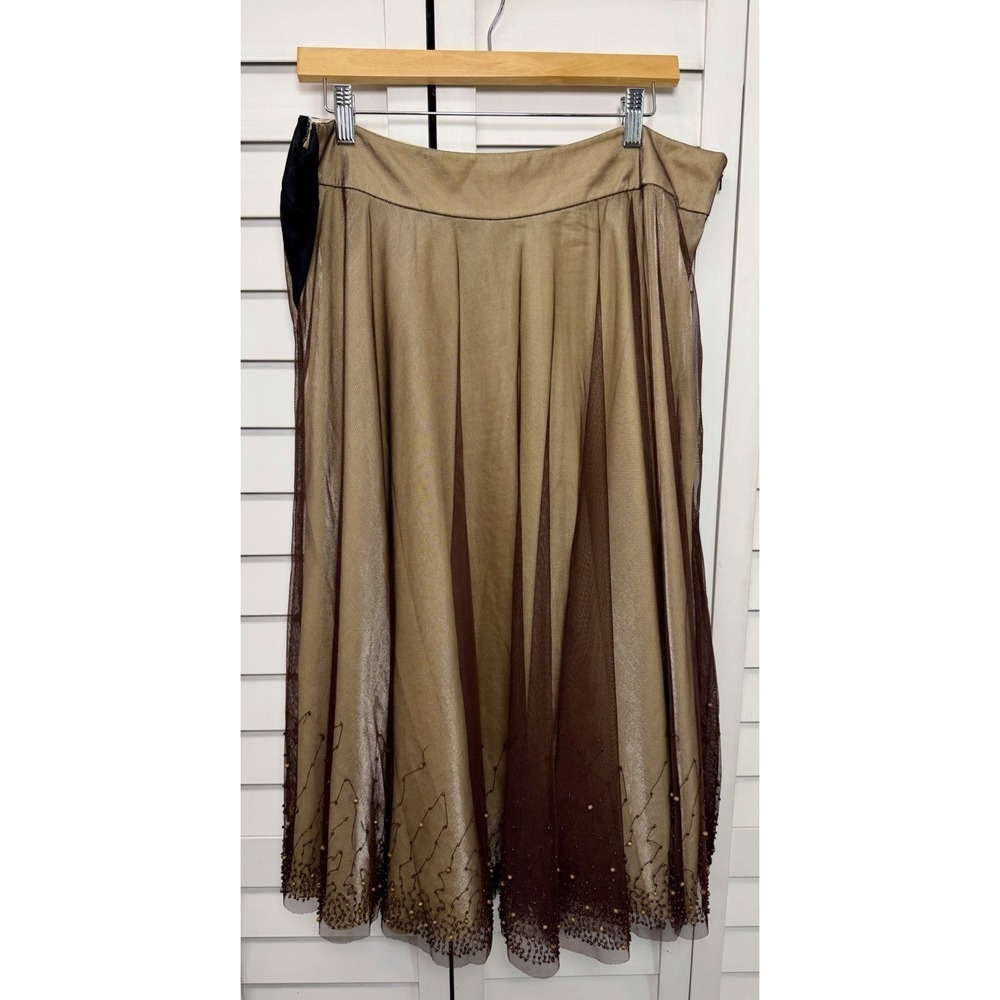 Vera Cristina Vintage Beaded Tulle Skirt Boho Fairy Whimsigoth Women's Size 14